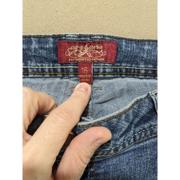 One 5 One BootCut Jeans Women's 16 Med Wash Jeweled Accents PLEASE READ, SEE PIC - Picture 8 of 14